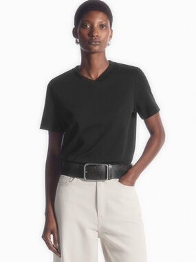 COS Boxy V-Neck T-Shirt